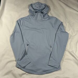 Swannies Hoodie Mens Small Blue Golf Ivy Performance Pullover CGM Logo High Neck
